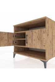 Kronos Şifonyer 3 Raflı 2 Kapaklı 88x59x80 Çam-Çam