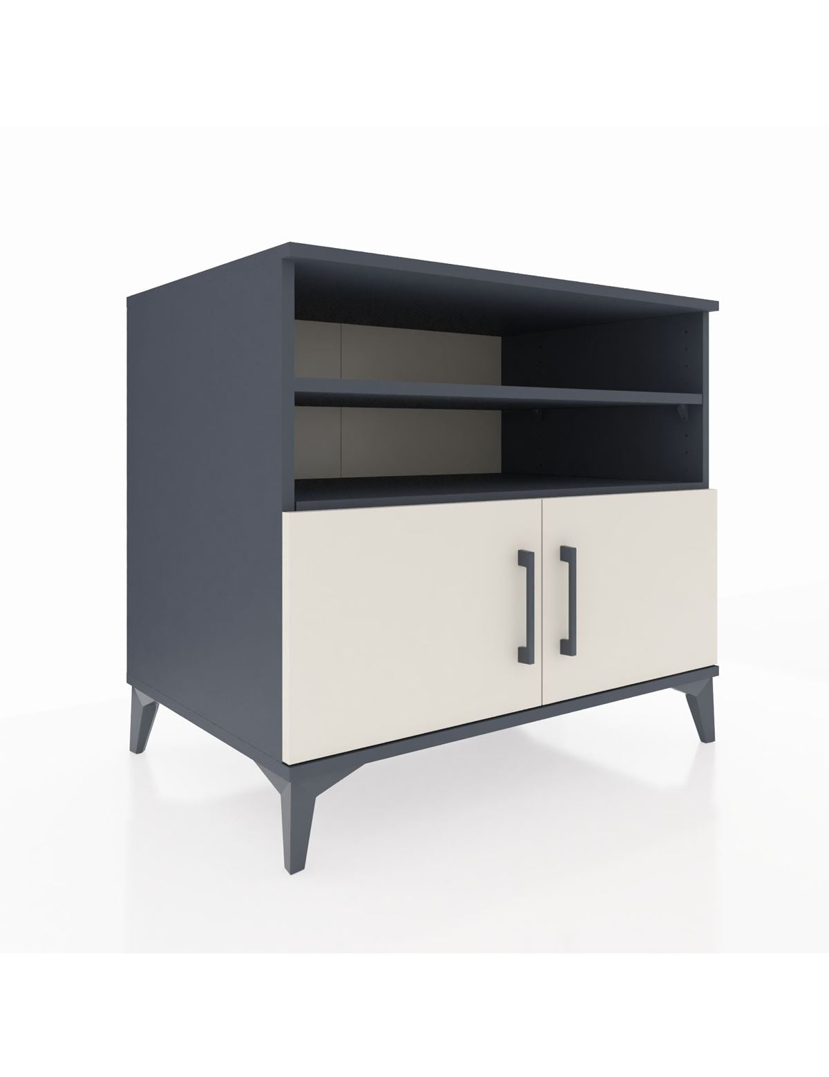 Kronos Şifonyer 3 Raflı 2 Kapaklı 88x59x80 Antrasit-Aytaşı