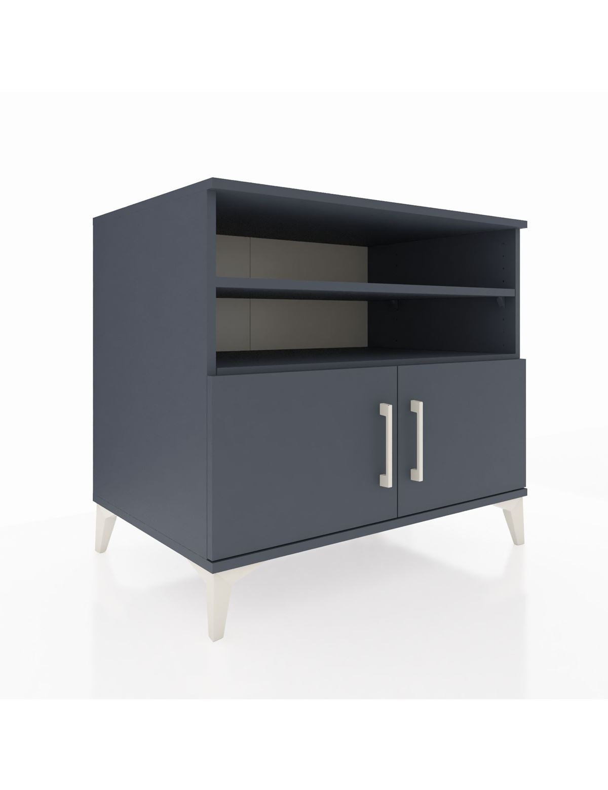 Kronos Şifonyer 3 Raflı 2 Kapaklı 88x59x80 Antrasit-Antrasit