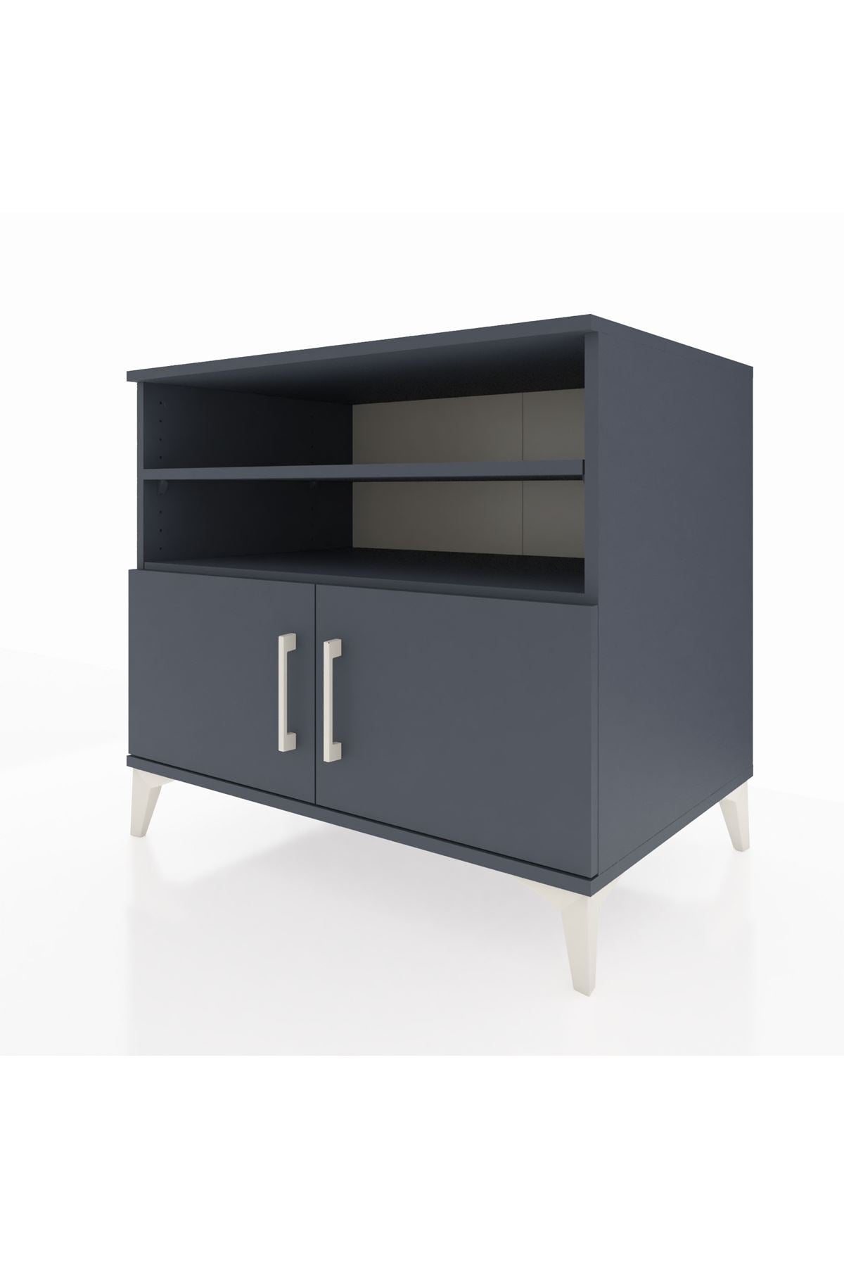 Kronos Şifonyer 3 Raflı 2 Kapaklı 88x59x80 Antrasit-Antrasit