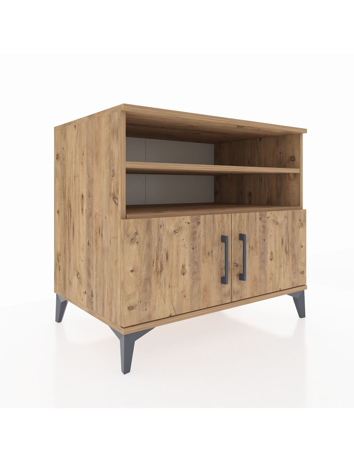 Kronos Şifonyer 3 Raflı 2 Kapaklı 88x59x80 Çam-Çam