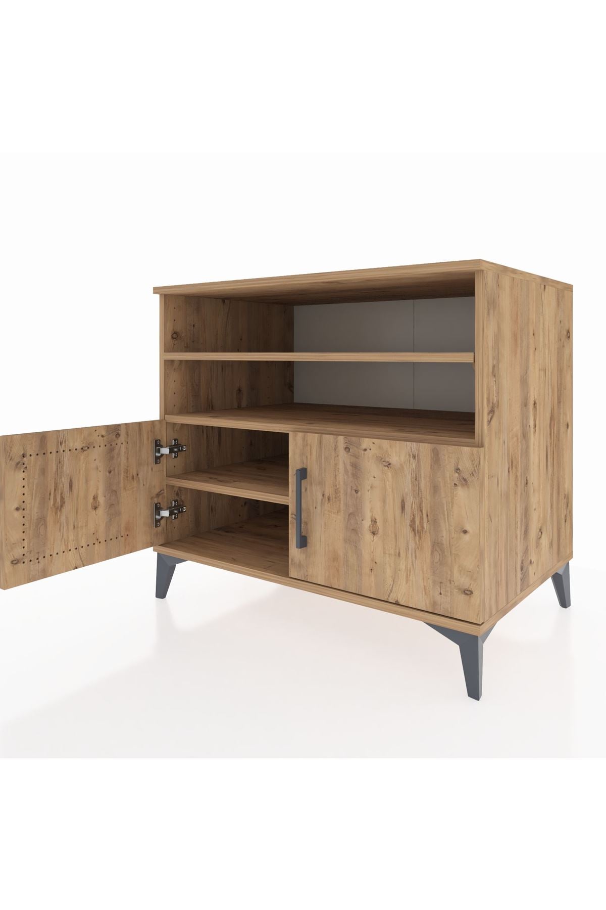 Kronos Şifonyer 3 Raflı 2 Kapaklı 88x59x80 Çam-Çam