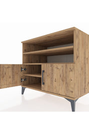 Kronos Şifonyer 3 Raflı 2 Kapaklı 88x59x80 Çam-Çam