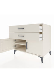 Kronos Şifonyer Tek Raflı 2 Çekmeceli 2 Kapaklı 88x59x80 Aytaşı-Aytaşı