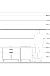 Kronos Şifonyer Tek Raflı 2 Çekmeceli 2 Kapaklı 88x59x80 Aytaşı-Aytaşı