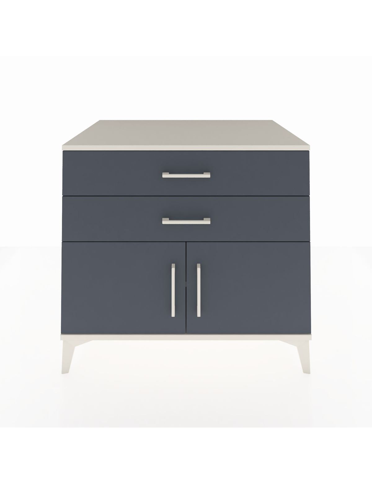 Kronos Şifonyer Tek Raflı 2 Çekmeceli 2 Kapaklı 88x59x80 Aytaşı-Antrasit