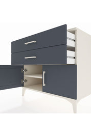 Kronos Şifonyer Tek Raflı 2 Çekmeceli 2 Kapaklı 88x59x80 Aytaşı-Antrasit