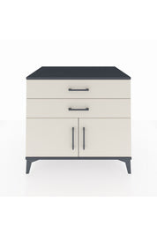 Kronos Şifonyer Tek Raflı 2 Çekmeceli 2 Kapaklı 88x59x80 Antrasit-Aytaşı