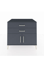 Kronos Şifonyer Tek Raflı 2 Çekmeceli 2 Kapaklı 88x59x80 Antrasit-Antrasit