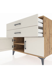 Kronos Şifonyer Tek Raflı 2 Çekmeceli 2 Kapaklı 88x59x80 - S69M026V7C