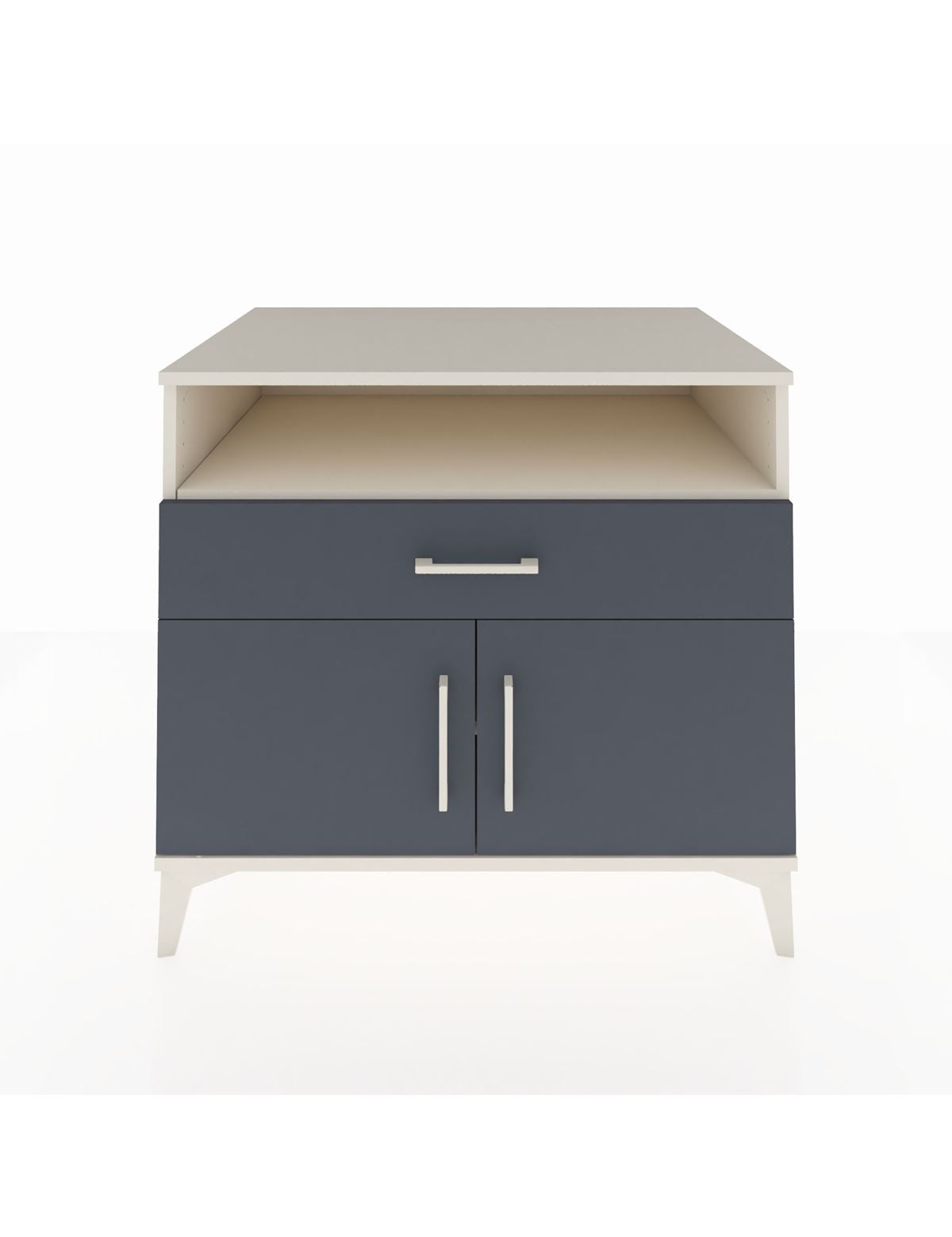 Kronos Şifonyer 2 Raflı Tek Çekmeceli 2 Kapaklı 88x59x80 Aytaşı-Antrasit