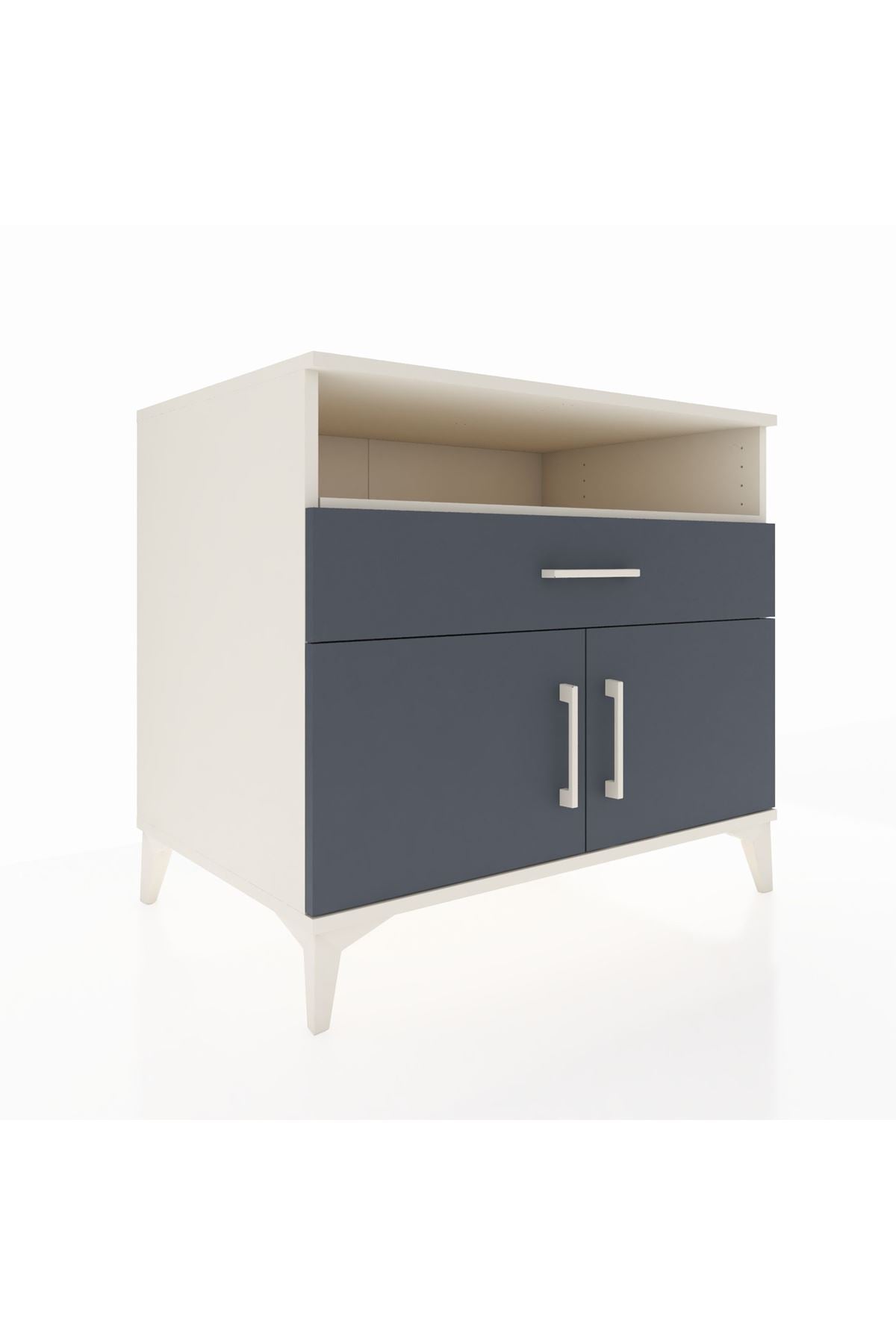 Kronos Şifonyer 2 Raflı Tek Çekmeceli 2 Kapaklı 88x59x80 Aytaşı-Antrasit