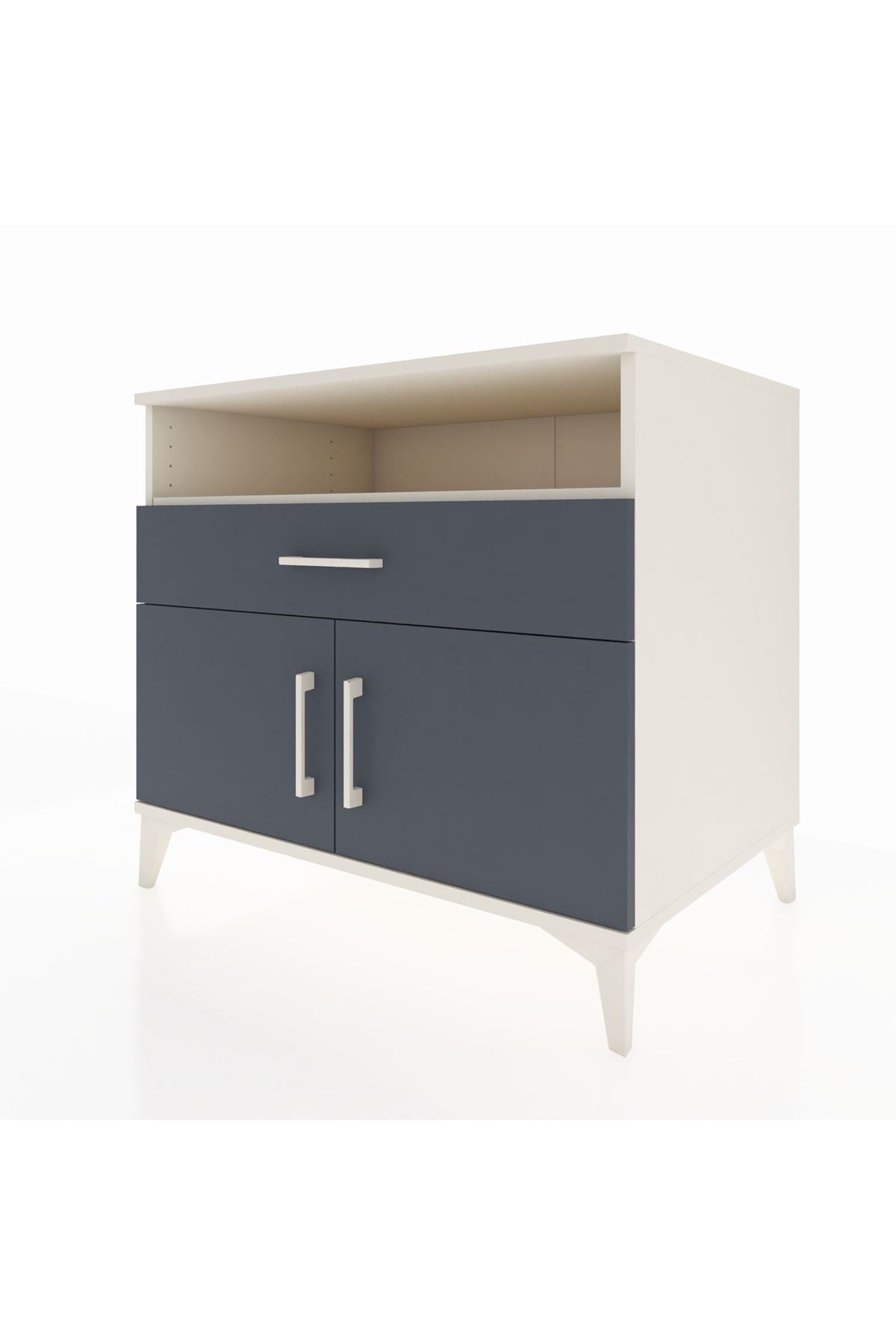 Kronos Şifonyer 2 Raflı Tek Çekmeceli 2 Kapaklı 88x59x80 Aytaşı-Antrasit