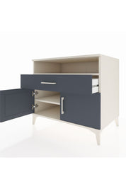 Kronos Şifonyer 2 Raflı Tek Çekmeceli 2 Kapaklı 88x59x80 Aytaşı-Antrasit