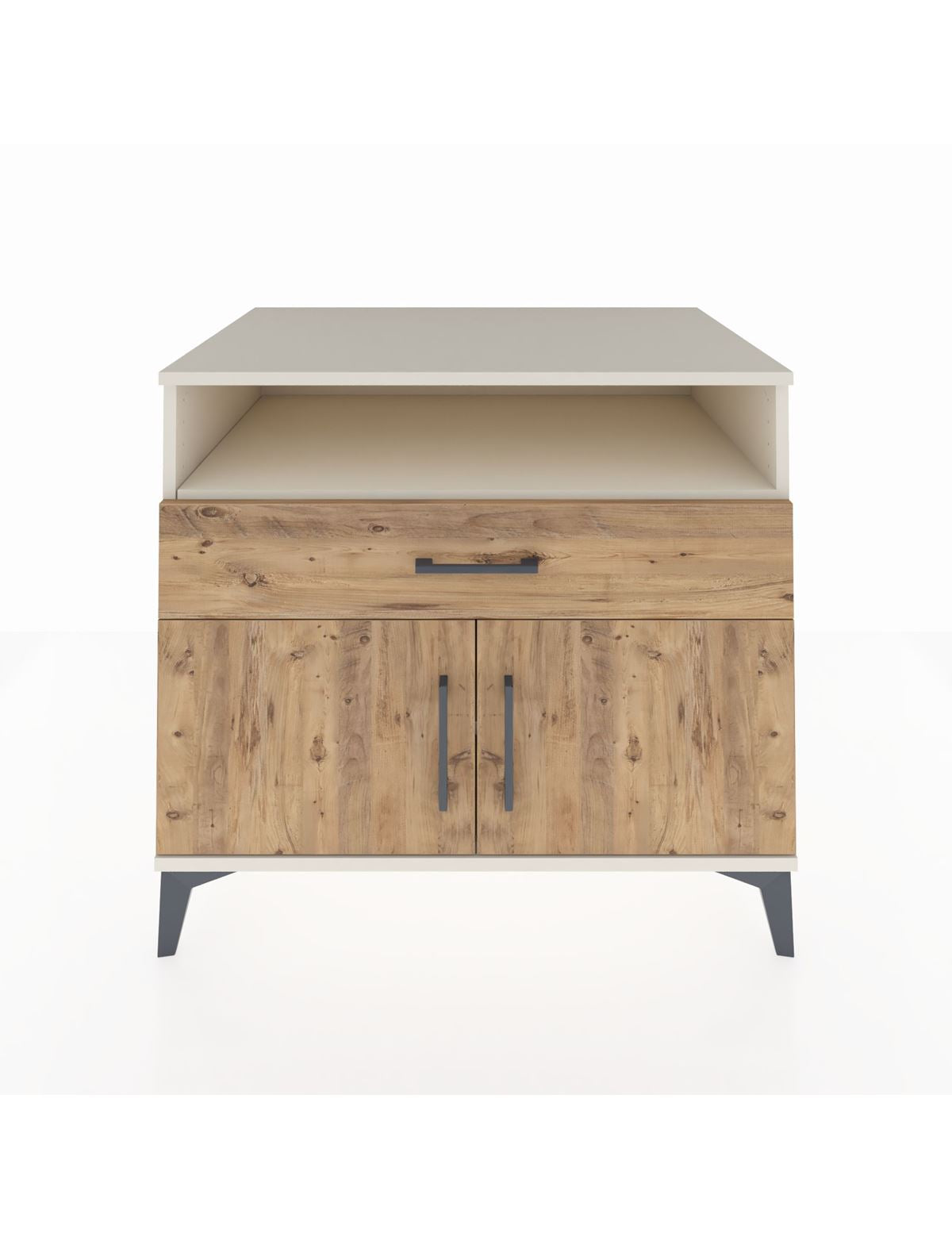 Kronos Şifonyer 2 Raflı Tek Çekmeceli 2 Kapaklı 88x59x80 Aytaşı-Çam