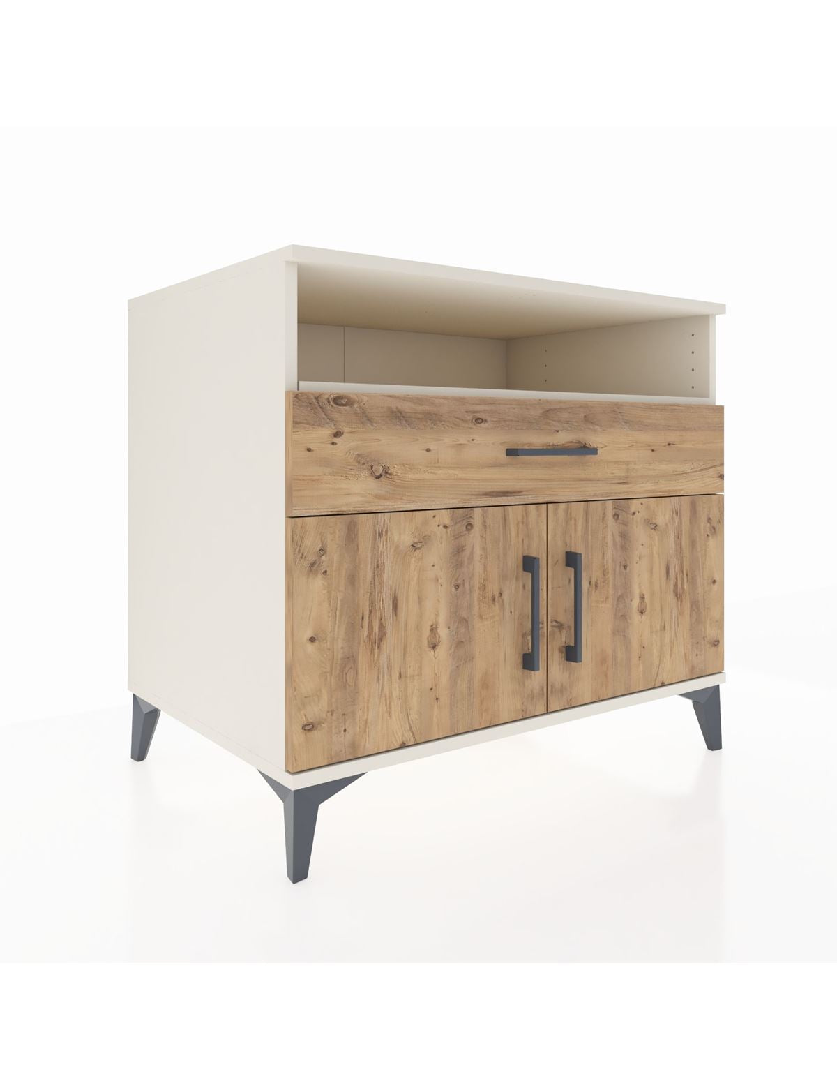 Kronos Şifonyer 2 Raflı Tek Çekmeceli 2 Kapaklı 88x59x80 Aytaşı-Çam