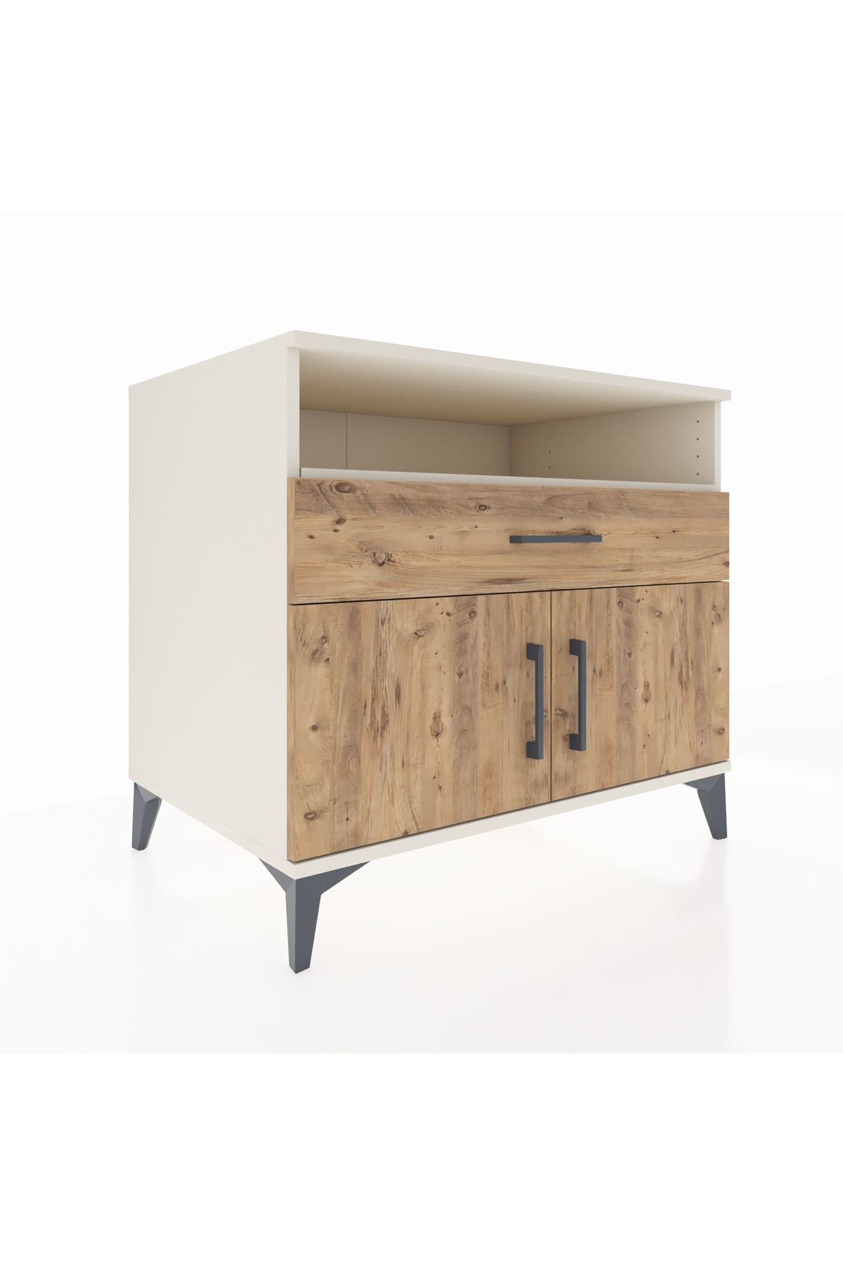 Kronos Şifonyer 2 Raflı Tek Çekmeceli 2 Kapaklı 88x59x80 Aytaşı-Çam