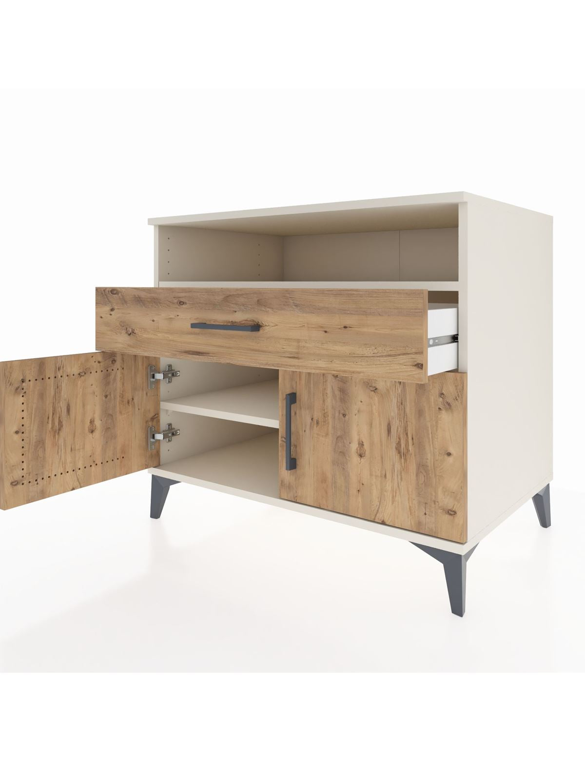 Kronos Şifonyer 2 Raflı Tek Çekmeceli 2 Kapaklı 88x59x80 - S69M027V3C