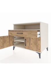 Kronos Şifonyer 2 Raflı Tek Çekmeceli 2 Kapaklı 88x59x80 Aytaşı-Çam