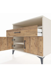 Kronos Şifonyer 2 Raflı Tek Çekmeceli 2 Kapaklı 88x59x80 Aytaşı-Çam