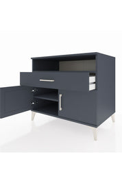 Kronos Şifonyer 2 Raflı Tek Çekmeceli 2 Kapaklı 88x59x80 Antrasit-Antrasit