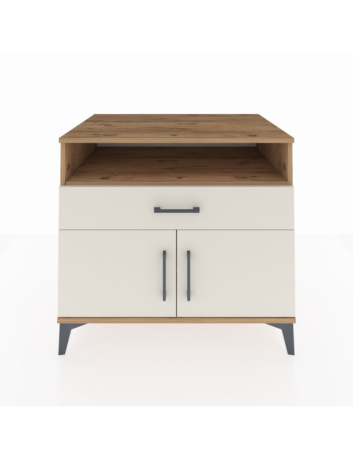 Kronos Şifonyer 2 Raflı Tek Çekmeceli 2 Kapaklı 88x59x80 Çam-Aytaşı