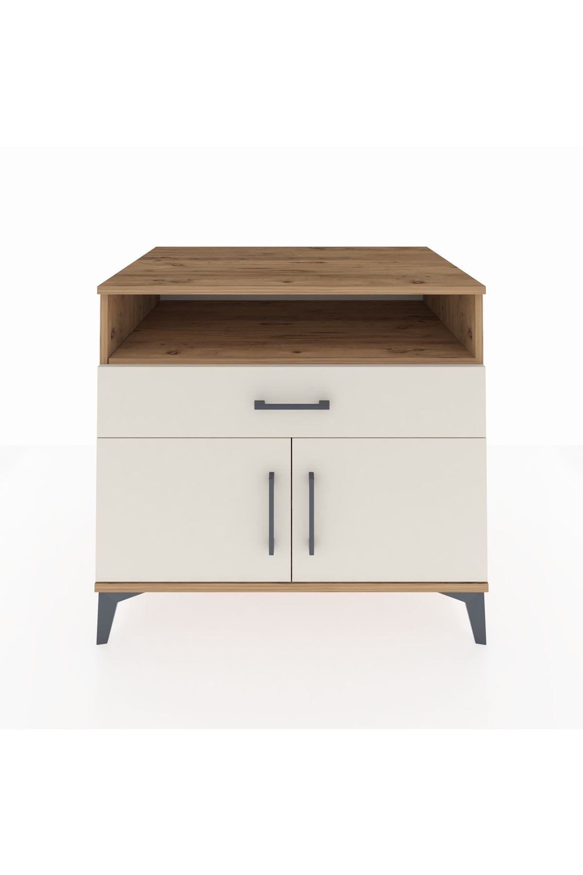 Kronos Şifonyer 2 Raflı Tek Çekmeceli 2 Kapaklı 88x59x80 Çam-Aytaşı