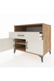 Kronos Şifonyer 2 Raflı Tek Çekmeceli 2 Kapaklı 88x59x80 Çam-Aytaşı