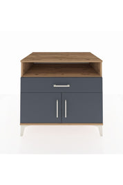 Kronos Şifonyer 2 Raflı Tek Çekmeceli 2 Kapaklı 88x59x80 Çam-Antrasit