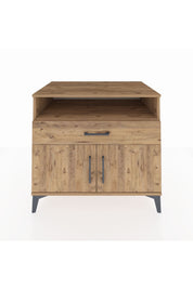 Kronos Şifonyer 2 Raflı Tek Çekmeceli 2 Kapaklı 88x59x80 Çam-Çam