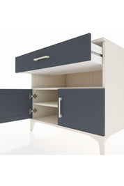 Kronos Şifonyer 2 Raflı Tek Çekmeceli 2 Kapaklı 88x59x80 Aytaşı-Antrasit