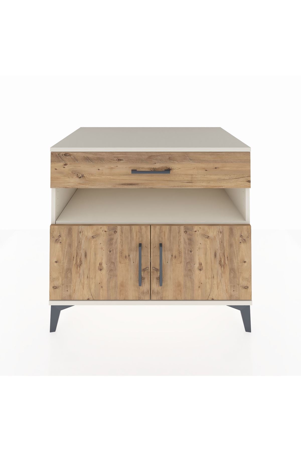 Kronos Şifonyer 2 Raflı Tek Çekmeceli 2 Kapaklı 88x59x80 Aytaşı-Çam