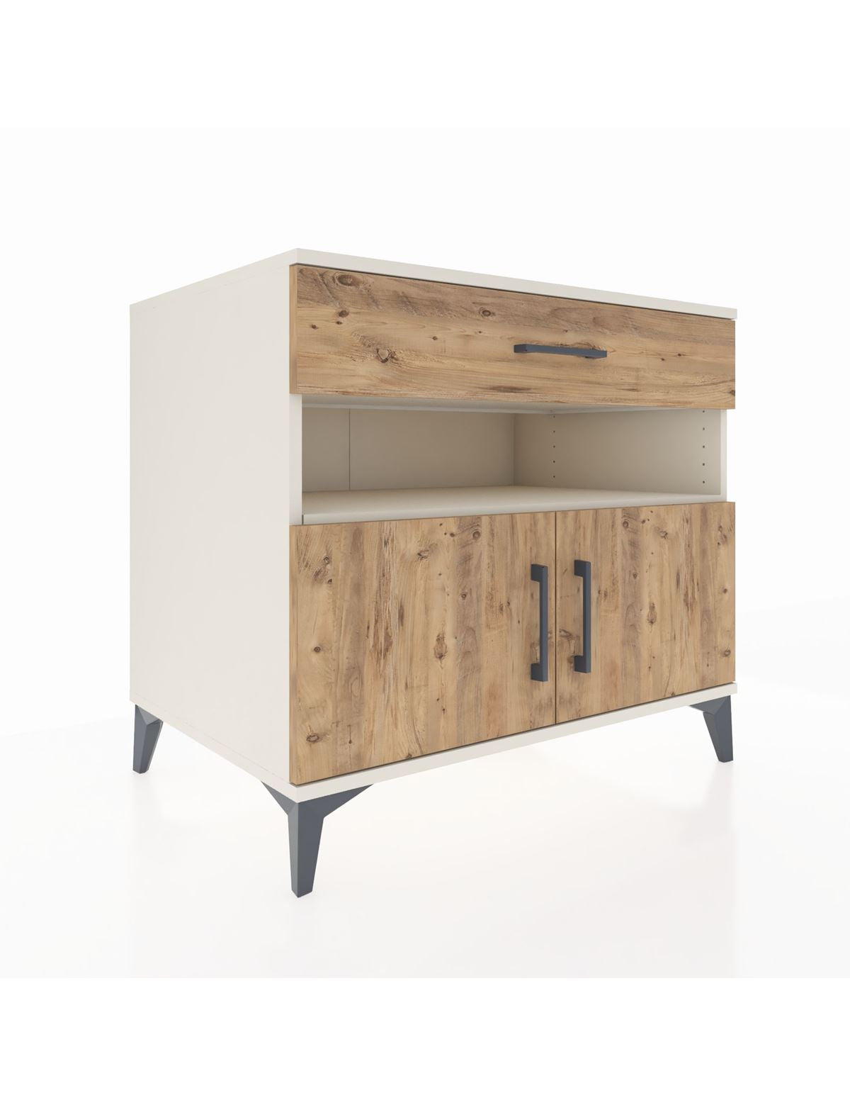 Kronos Şifonyer 2 Raflı Tek Çekmeceli 2 Kapaklı 88x59x80 Aytaşı-Çam