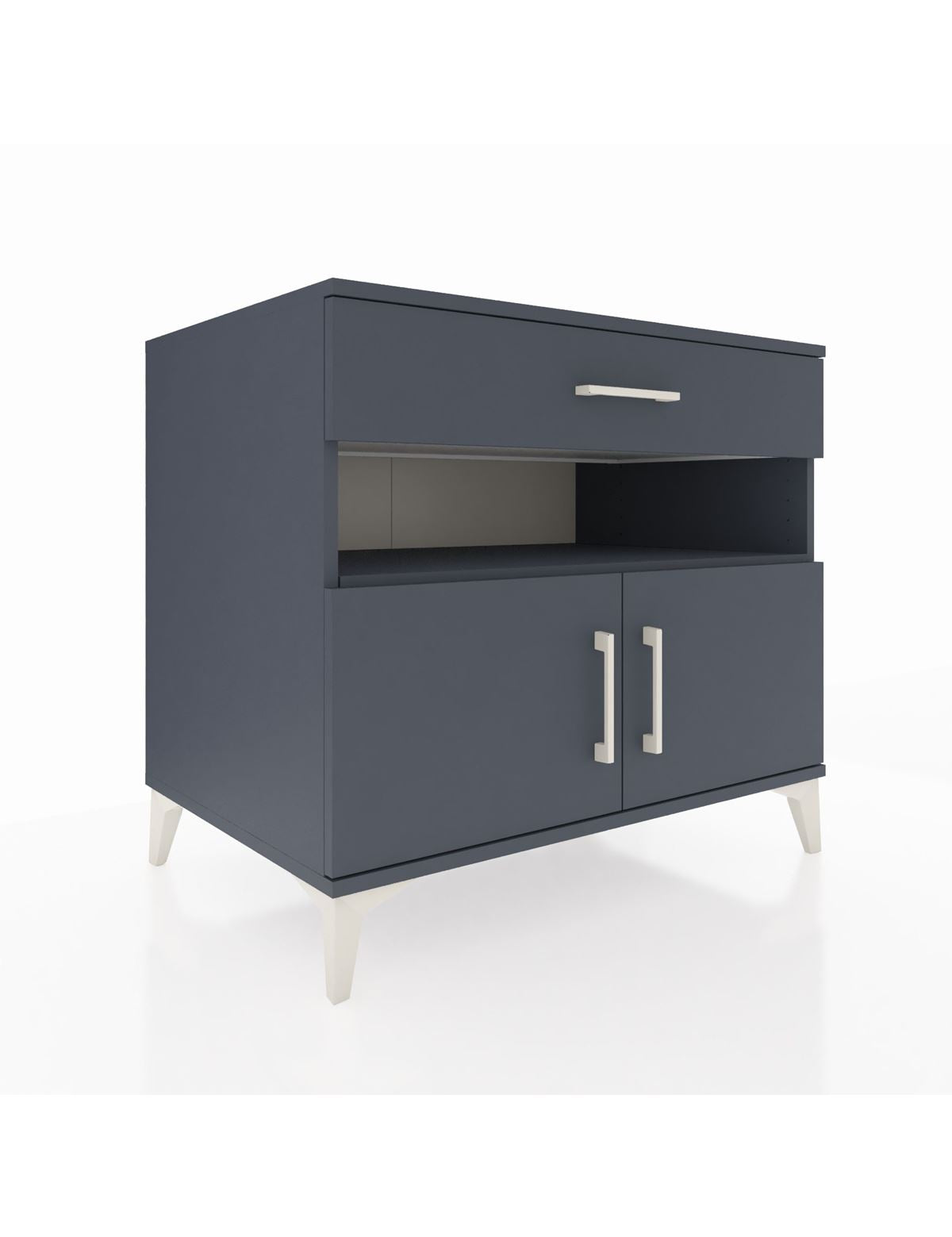 Kronos Şifonyer 2 Raflı Tek Çekmeceli 2 Kapaklı 88x59x80 Antrasit-Antrasit