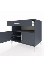 Kronos Şifonyer 2 Raflı Tek Çekmeceli 2 Kapaklı 88x59x80 Antrasit-Antrasit