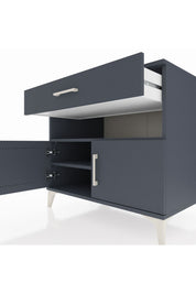 Kronos Şifonyer 2 Raflı Tek Çekmeceli 2 Kapaklı 88x59x80 Antrasit-Antrasit