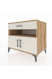 Kronos Şifonyer 2 Raflı Tek Çekmeceli 2 Kapaklı 88x59x80 Çam-Aytaşı