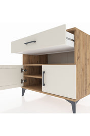 Kronos Şifonyer 2 Raflı Tek Çekmeceli 2 Kapaklı 88x59x80 Çam-Aytaşı