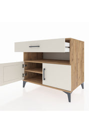 Kronos Şifonyer 2 Raflı Tek Çekmeceli 2 Kapaklı 88x59x80 Çam-Aytaşı