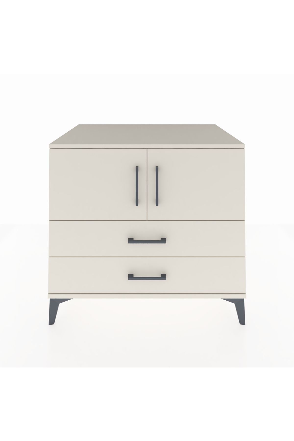 Kronos Şifonyer 2 Raflı 2 Çekmeceli 2 Kapaklı 88x59x80 Aytaşı-Aytaşı