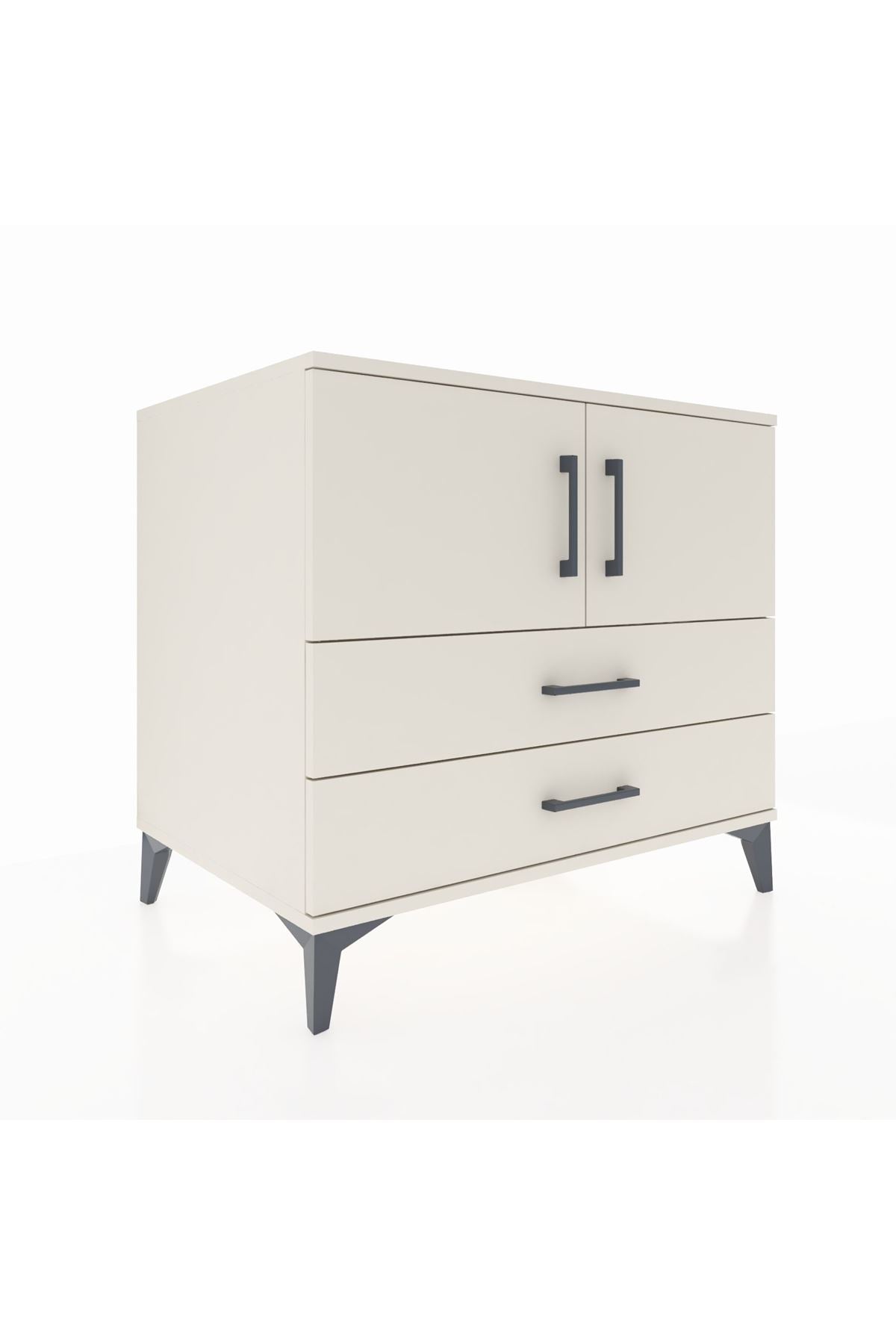 Kronos Şifonyer 2 Raflı 2 Çekmeceli 2 Kapaklı 88x59x80 Aytaşı-Aytaşı