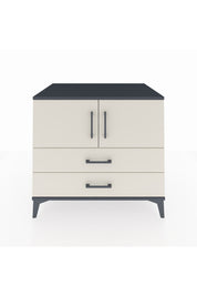 Kronos Şifonyer 2 Raflı 2 Çekmeceli 2 Kapaklı 88x59x80 Antrasit-Aytaşı