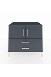 Kronos Şifonyer 2 Raflı 2 Çekmeceli 2 Kapaklı 88x59x80 Antrasit-Antrasit