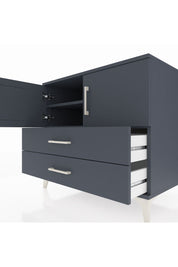 Kronos Şifonyer 2 Raflı 2 Çekmeceli 2 Kapaklı 88x59x80 Antrasit-Antrasit