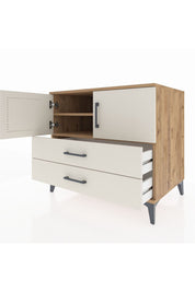 Kronos Şifonyer 2 Raflı 2 Çekmeceli 2 Kapaklı 88x59x80 Çam-Aytaşı