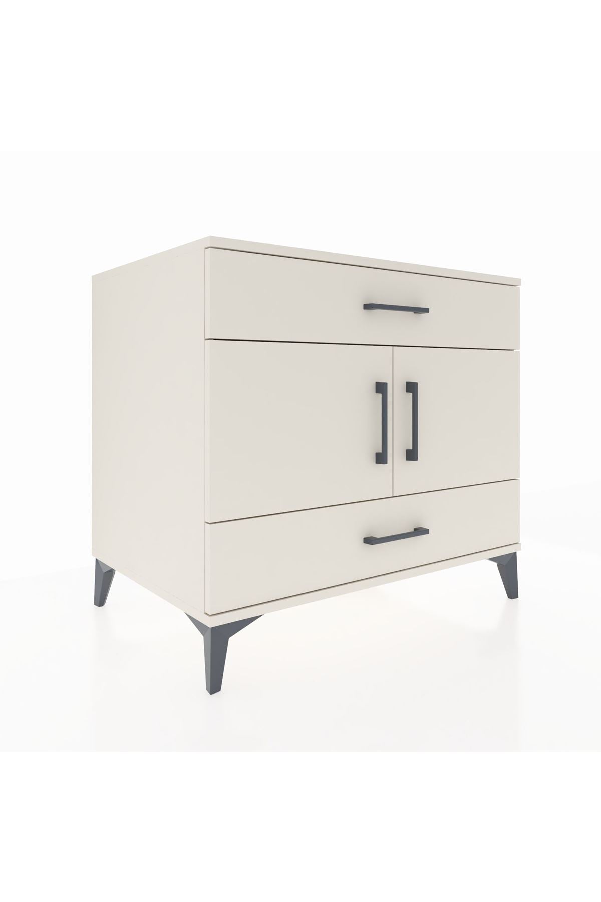 Kronos Şifonyer 2 Raflı 2 Çekmeceli 2 Kapaklı 88x59x80 Aytaşı-Aytaşı