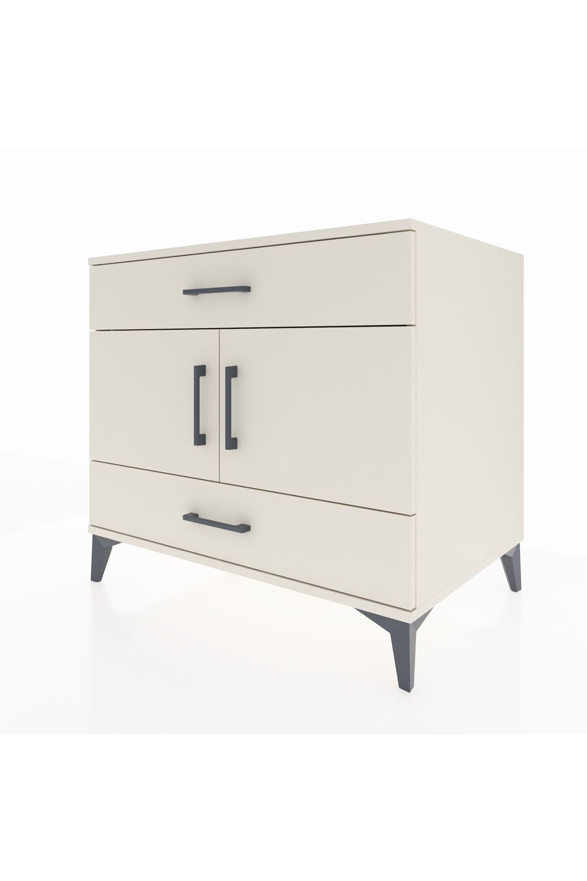 Kronos Şifonyer 2 Raflı 2 Çekmeceli 2 Kapaklı 88x59x80 Aytaşı-Aytaşı