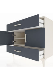 Kronos Şifonyer 2 Raflı 2 Çekmeceli 2 Kapaklı 88x59x80 Aytaşı-Antrasit