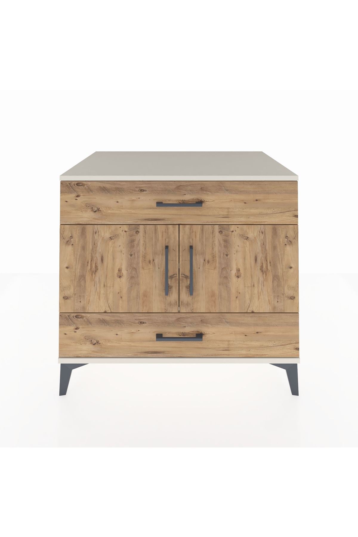 Kronos Şifonyer 2 Raflı 2 Çekmeceli 2 Kapaklı 88x59x80 Aytaşı-Çam