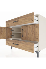 Kronos Şifonyer 2 Raflı 2 Çekmeceli 2 Kapaklı 88x59x80 Aytaşı-Çam